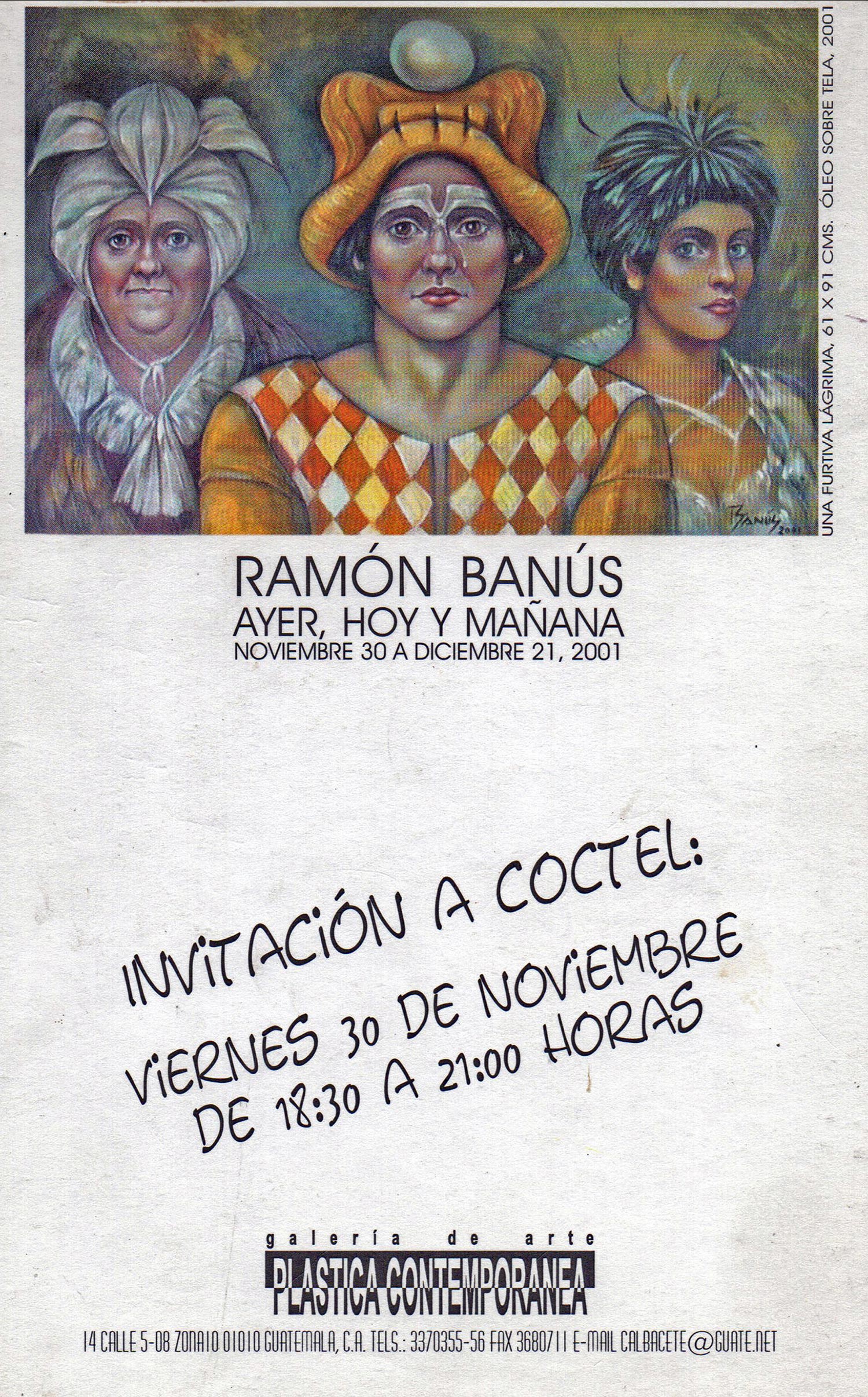 Invitación o fotografía: Galería de Arte Plástica Contemporánea, 2001