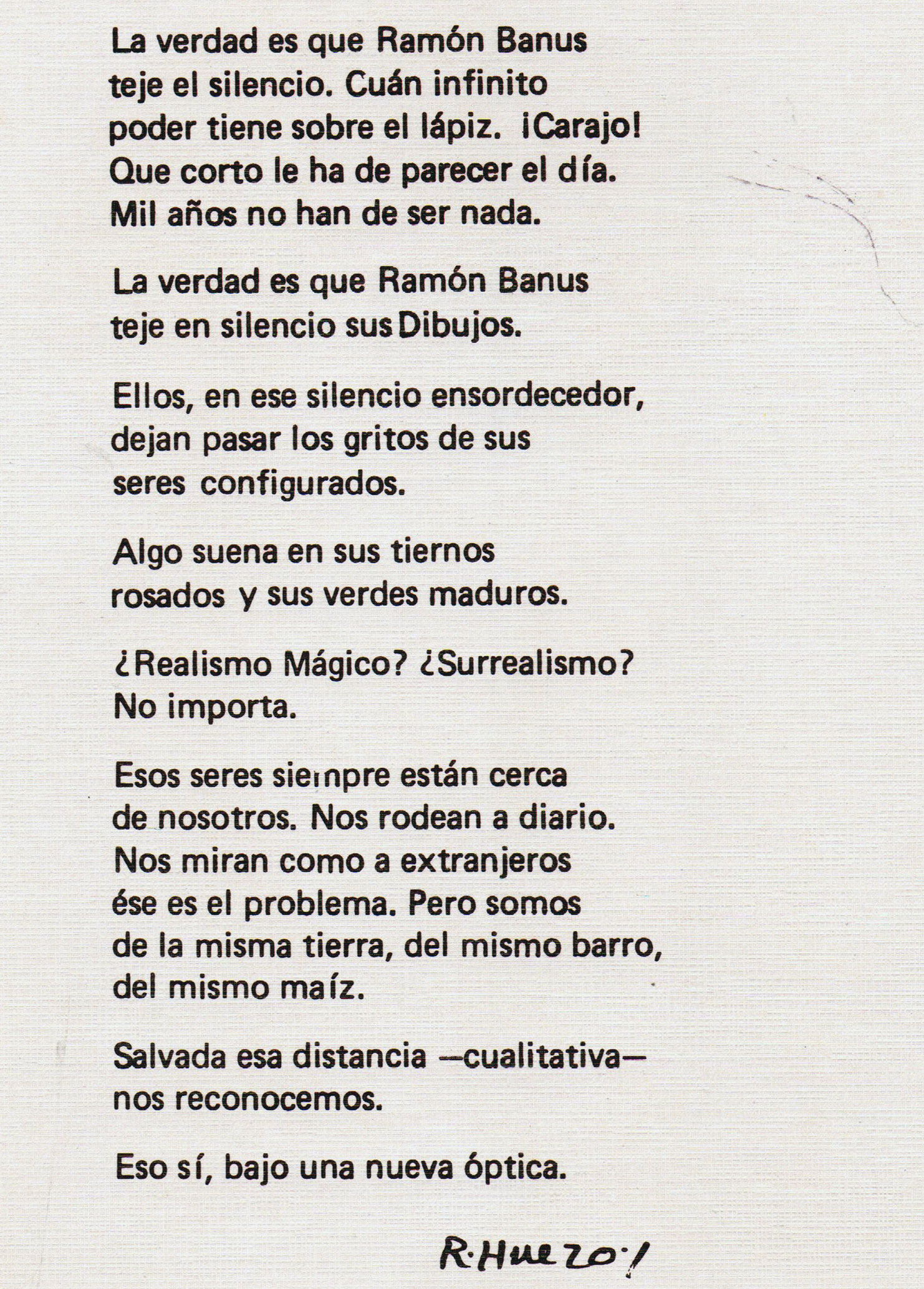 Invitación o fotografía: Galería El Ático, 1985
