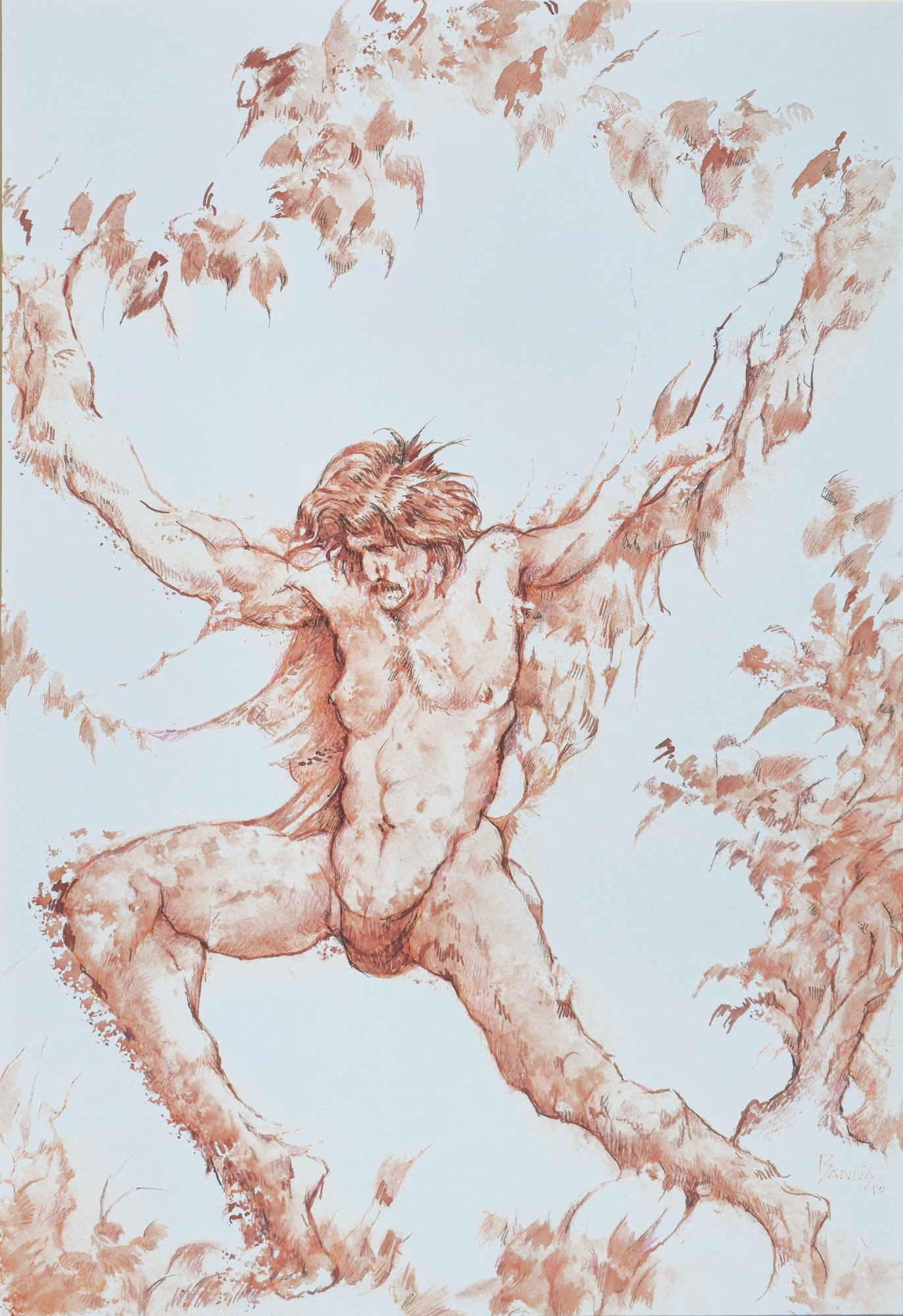 Hombre bejuqueado, Tinta, 2010