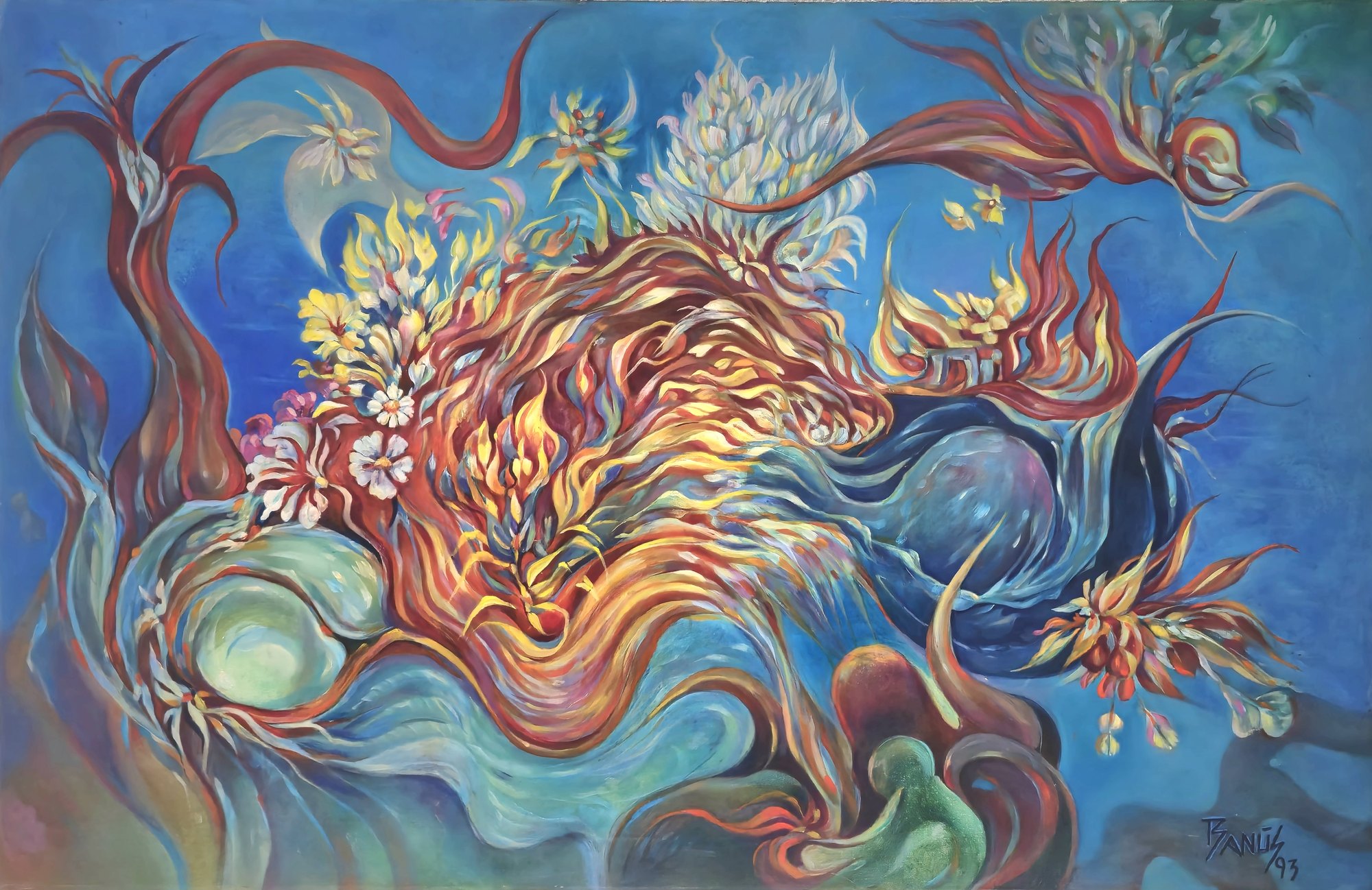 El jardín de Alfonsina, Óleo sobre tela, 1993