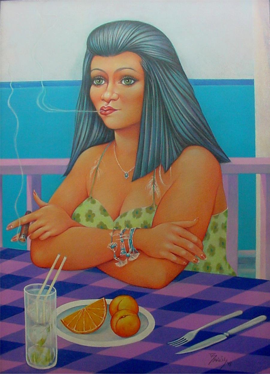 La ausente, Técnica mixta, 1998