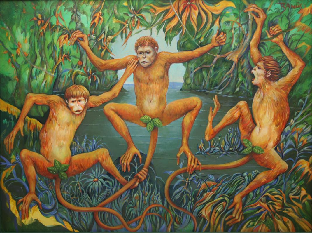 Los casi micos, Óleo en canvas, 2011