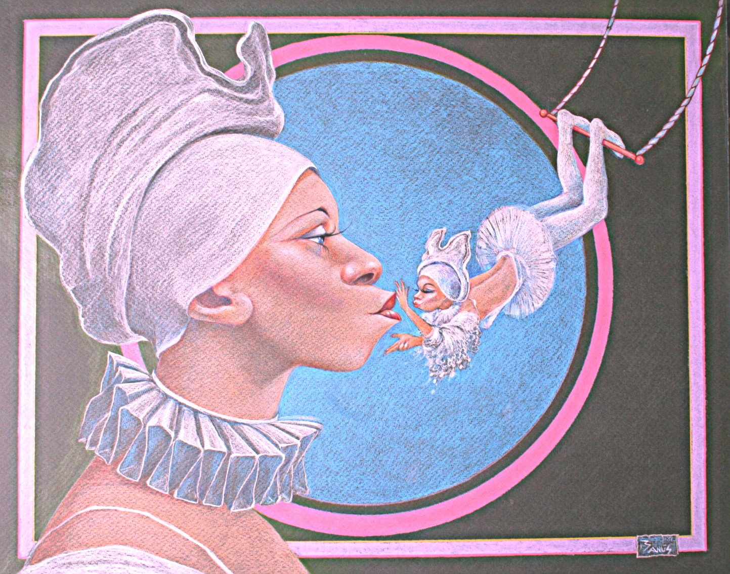 La conciencia en un trapecio, Técnica mixta, 1981