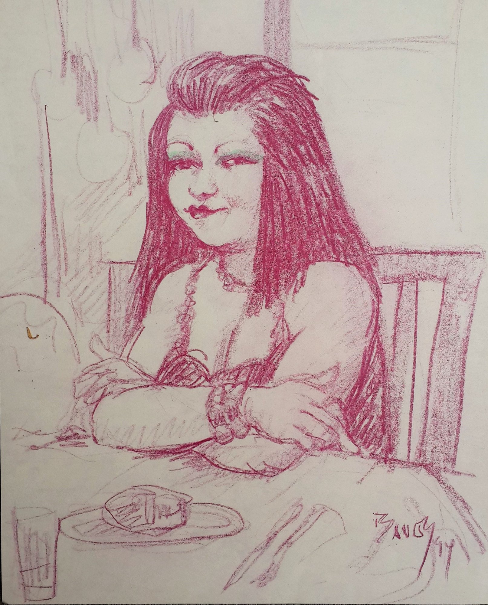 La ausente, Crayón, 1994