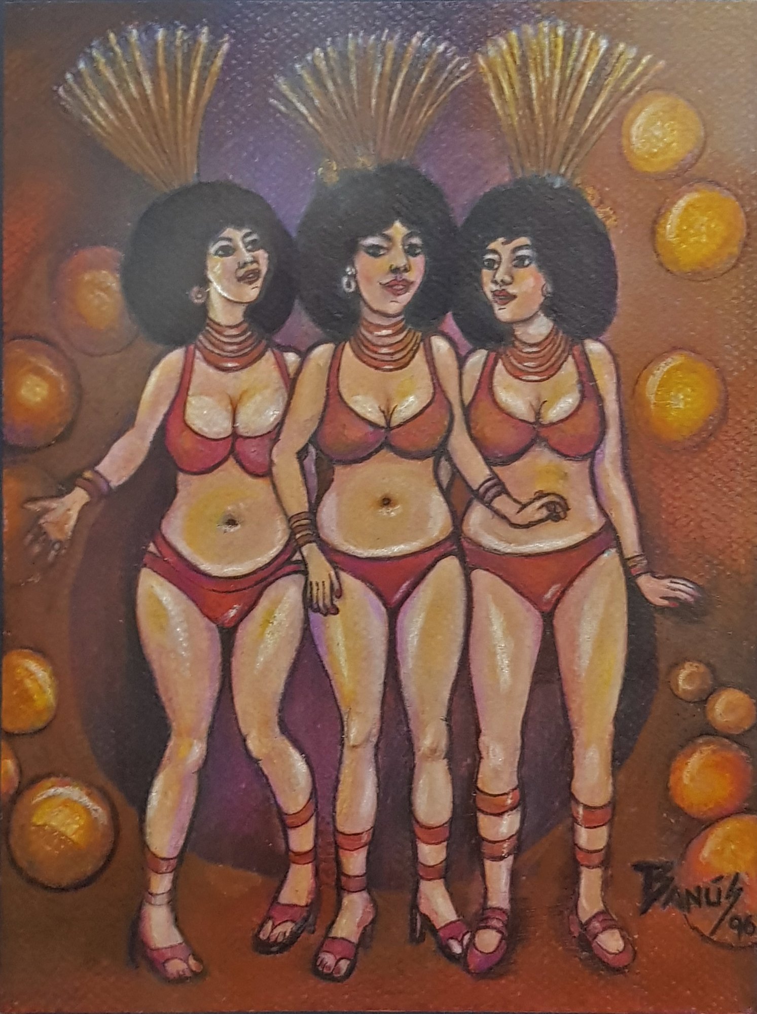 Rumberas, Técnica mixta, 1996