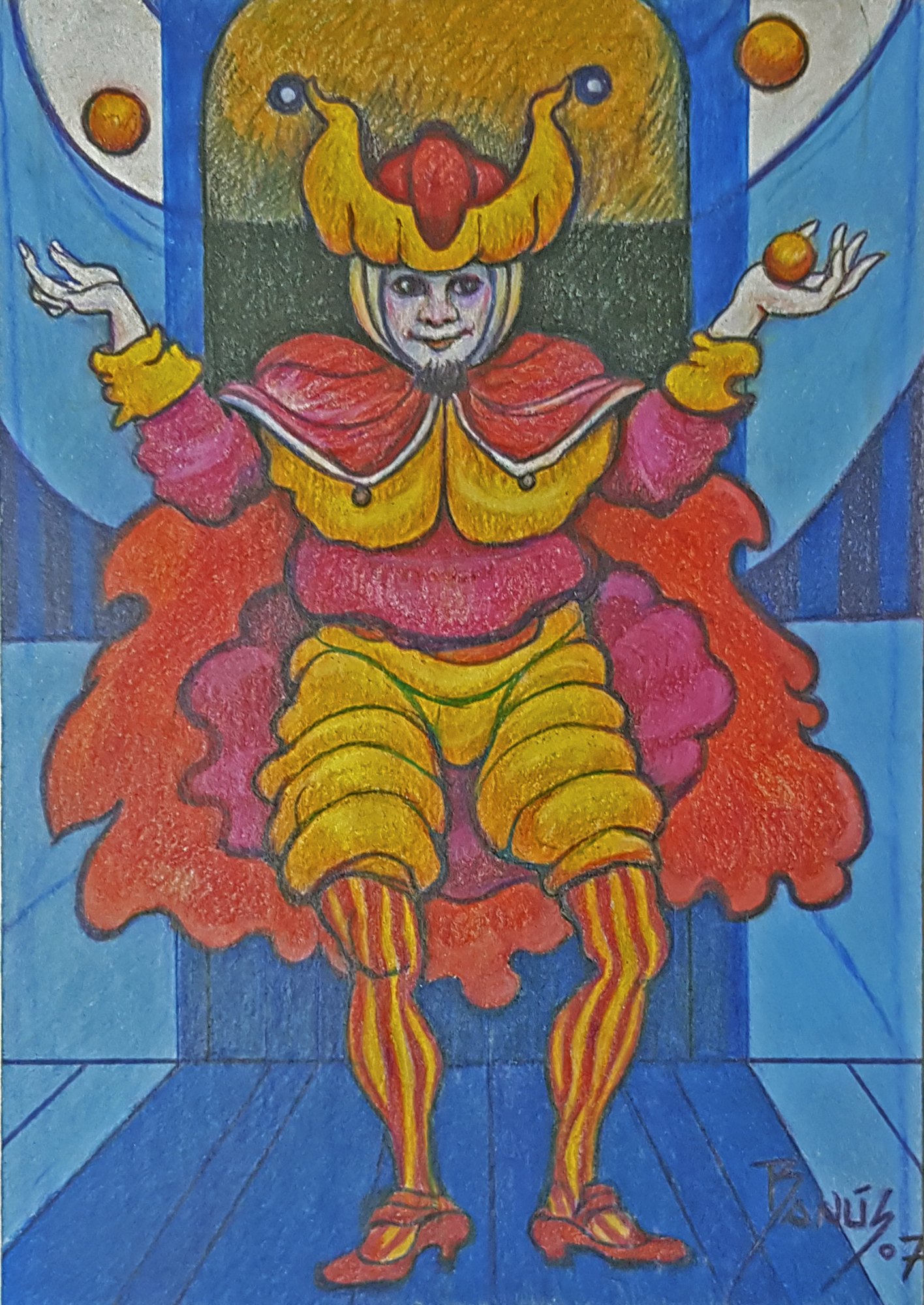 Malabarista, Técnica mixta, 2007